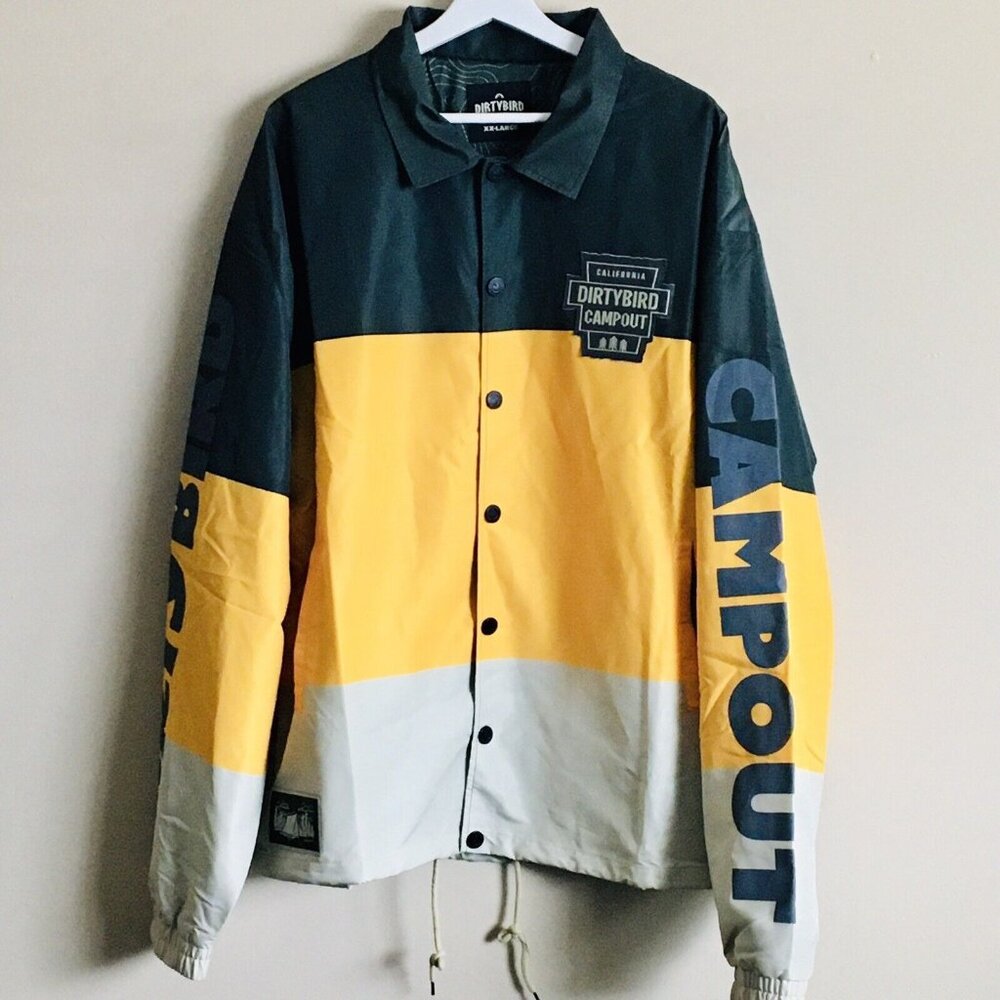DIRTYBIRD RECORDS California Campout Windbreaker Coach Jacket Men’s Size XXL‎